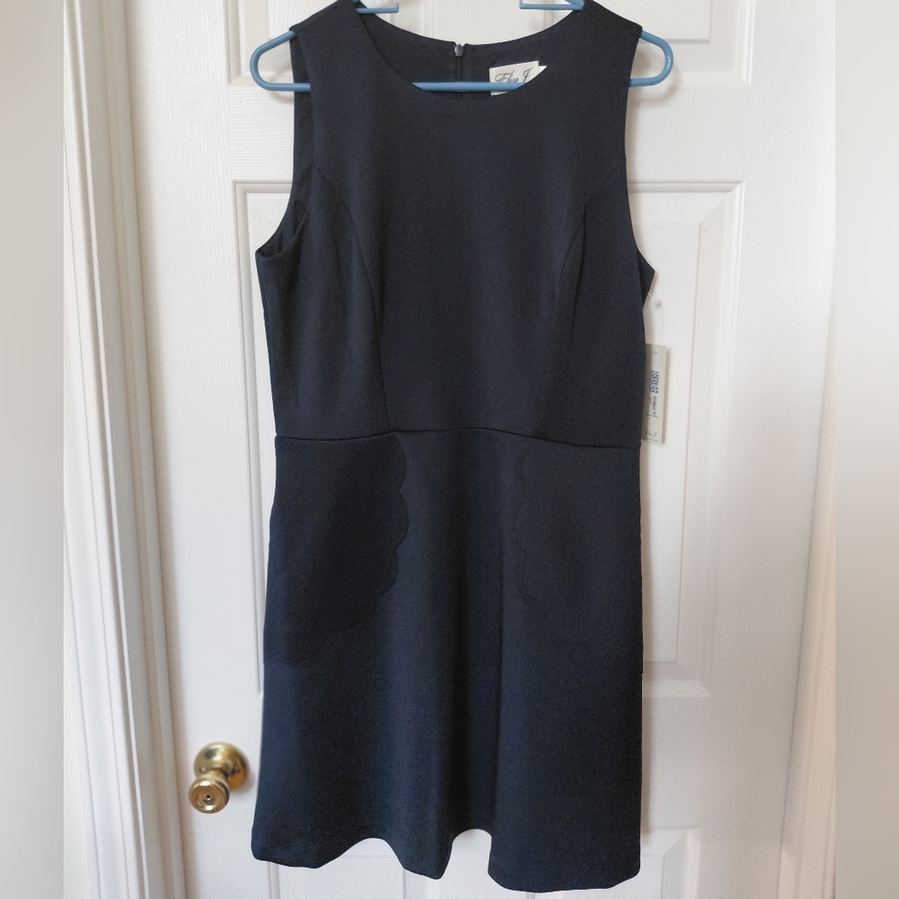 Eliza J Navy Sleeveless Midi Dress